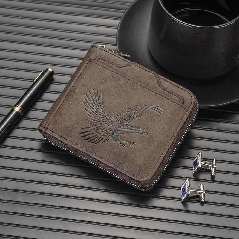 🔥Herrenbrieftasche mit Adlerprägung –🦅Luxusartikel für jeden Mann!🏆