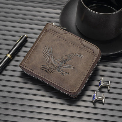 🔥Herrenbrieftasche mit Adlerprägung –🦅Luxusartikel für jeden Mann!🏆
