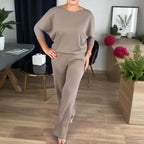 🌸Herbstverkauf👗 Elegantes dreiteiliges Set mit langem Cardigan – Weicher Stoff, stilvolles Oberteil und Hose, perfekt für den Weg zur Arbeit und den Alltag. ✨