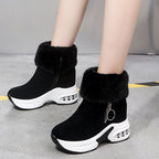 Damenstiefeletten mit dicker Sohle und Futter