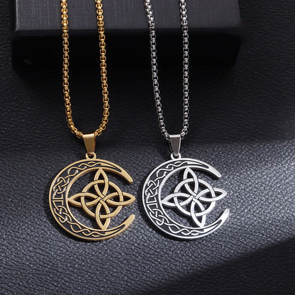 🔥 LETZTER TAG DER AKTION – 50 % RABATT 🔥 Celtic Moon Anhänger-Halskett
