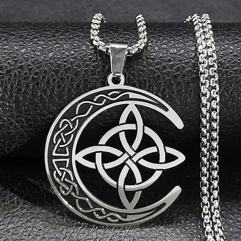 🔥 LETZTER TAG DER AKTION – 50 % RABATT 🔥 Celtic Moon Anhänger-Halskett