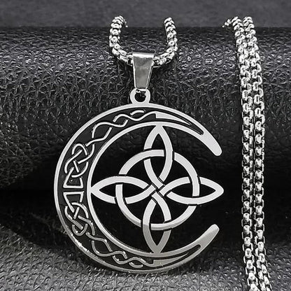 🔥 LETZTER TAG DER AKTION – 50 % RABATT 🔥 Celtic Moon Anhänger-Halskett