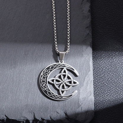 🔥 LETZTER TAG DER AKTION – 50 % RABATT 🔥 Celtic Moon Anhänger-Halskett