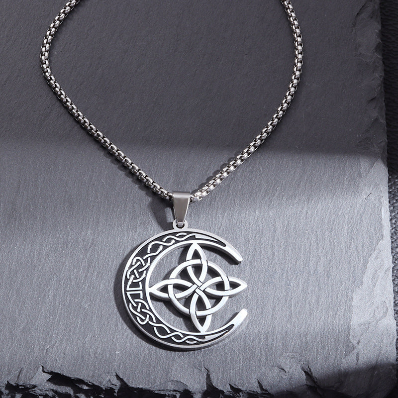 🔥 LETZTER TAG DER AKTION – 50 % RABATT 🔥 Celtic Moon Anhänger-Halskett