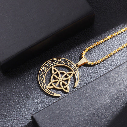 🔥 LETZTER TAG DER AKTION – 50 % RABATT 🔥 Celtic Moon Anhänger-Halskett