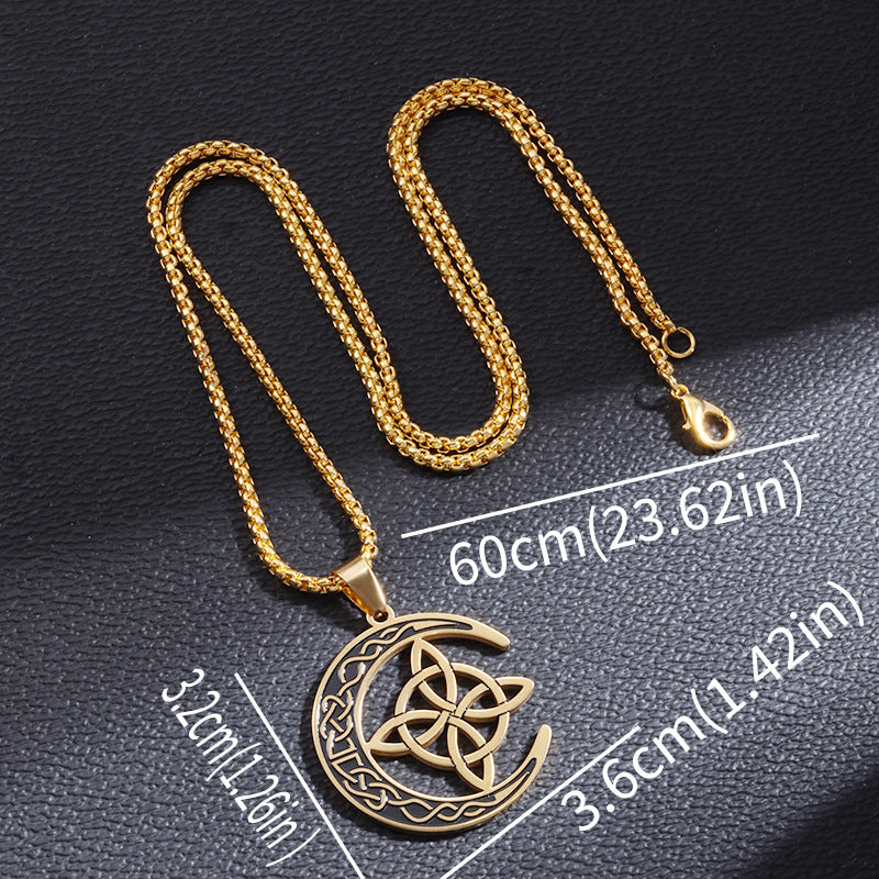 🔥 LETZTER TAG DER AKTION – 50 % RABATT 🔥 Celtic Moon Anhänger-Halskett