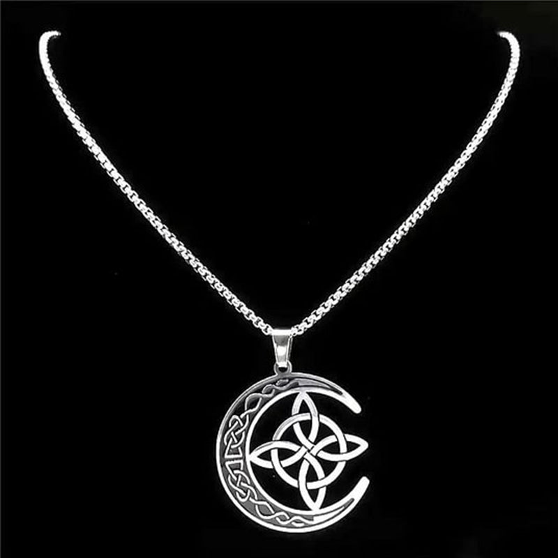 🔥 LETZTER TAG DER AKTION – 50 % RABATT 🔥 Celtic Moon Anhänger-Halskett