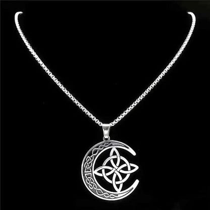 🔥 LETZTER TAG DER AKTION – 50 % RABATT 🔥 Celtic Moon Anhänger-Halskett