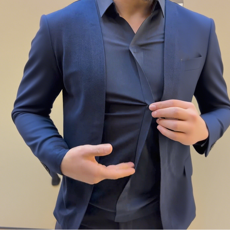 🔥Ausgewählte Herrenmode 50 % Rabatt🔥Herren Hemd in Layering-Optik