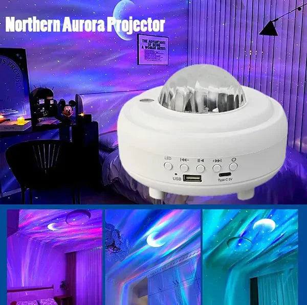 🌌 50% RABATT JETZT! ✨ Nordlichtprojektor - 360° Farbwechsel mit Sternenhimmel-Effekt für eine Magische Atmosphäre zu Hause ✨🔮