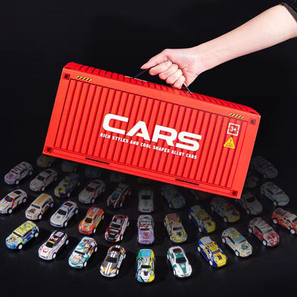 🎅Weihnachtsaktion 50% RABATT🎁48 Mini-Rückziehautos mit eingebautem Garagenset