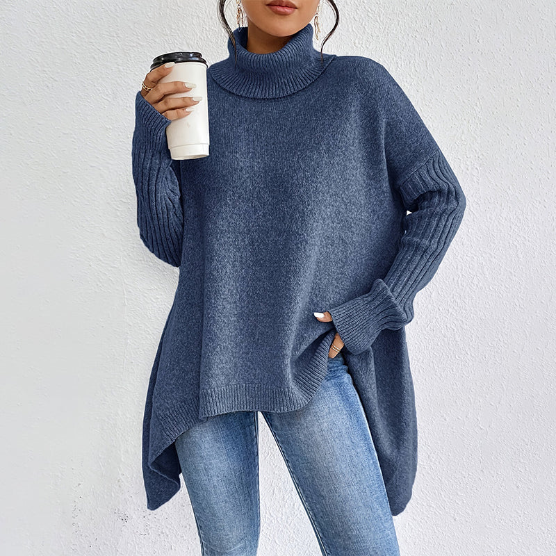 💖 LETZTER TAG DER AKTION – 50 % RABATT 💖 Damenmode Einfarbiger Rollkragenpullover