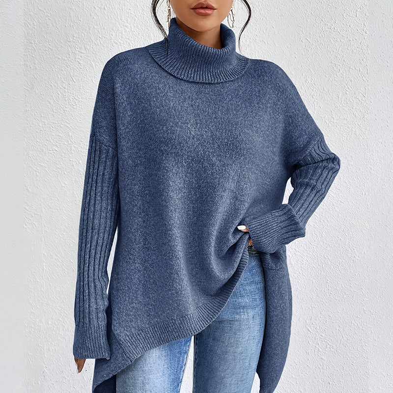 💖 LETZTER TAG DER AKTION – 50 % RABATT 💖 Damenmode Einfarbiger Rollkragenpullover