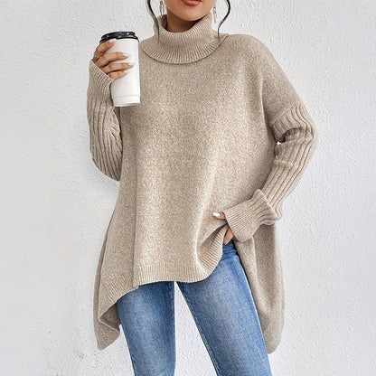 💖 LETZTER TAG DER AKTION – 50 % RABATT 💖 Damenmode Einfarbiger Rollkragenpullover