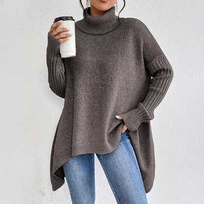 💖 LETZTER TAG DER AKTION – 50 % RABATT 💖 Damenmode Einfarbiger Rollkragenpullover