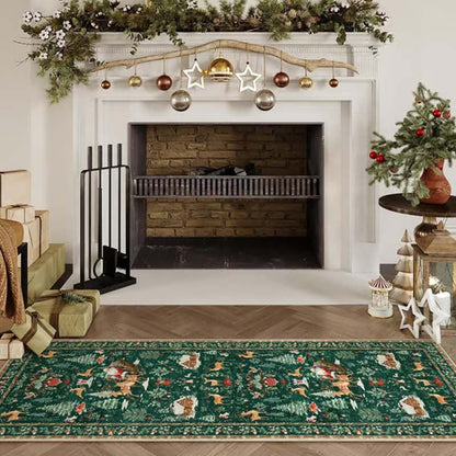 🎄🎁Weiche rutschfeste Weihnachtsdeko Teppich für Zuhause✨