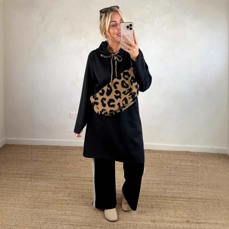 🎁Begrüßen Sie Weihnachten mit 50 % Rabatt💥Übergroßes langes Kapuzenkleid für Damen mit Taschen