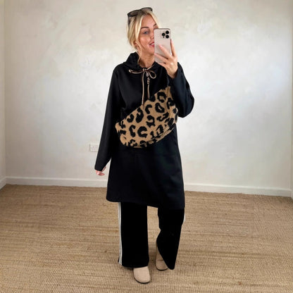 🎁Begrüßen Sie Weihnachten mit 50 % Rabatt💥Übergroßes langes Kapuzenkleid für Damen mit Taschen
