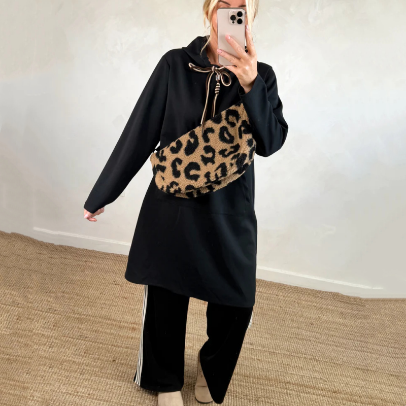🎁Begrüßen Sie Weihnachten mit 50 % Rabatt💥Übergroßes langes Kapuzenkleid für Damen mit Taschen