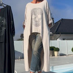 Stylisches Damen-Oberteil mit asymmetrischem Saum