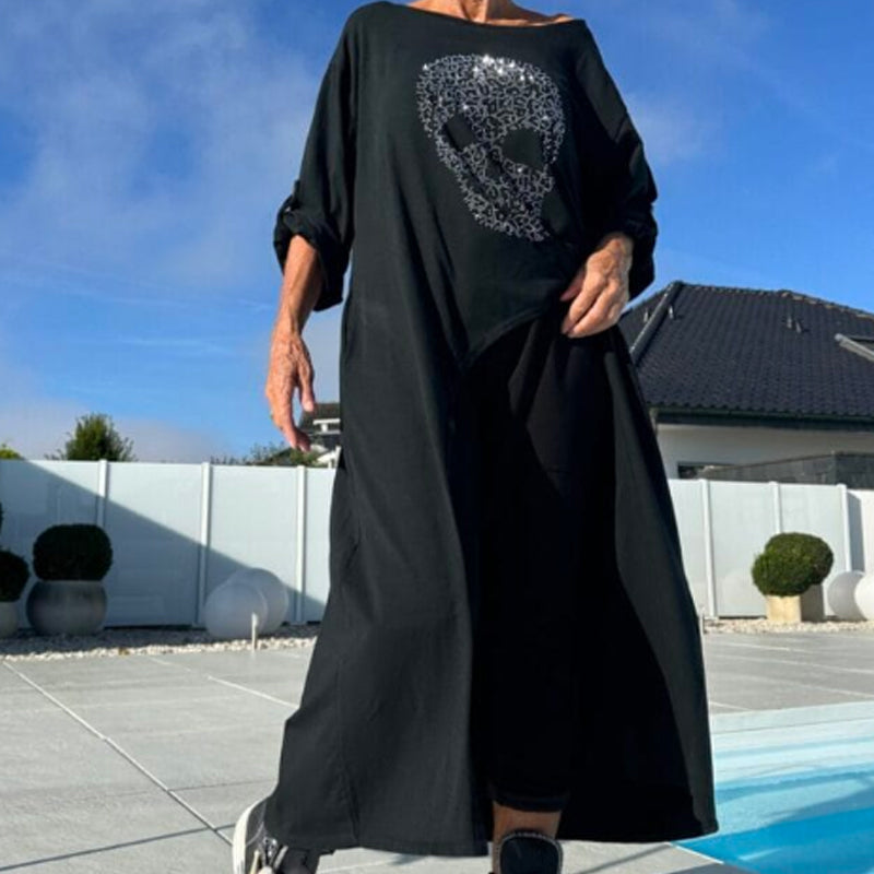 Stylisches Damen-Oberteil mit asymmetrischem Saum