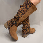 🔥Reitstiefel mit Leopardenmuster für Damen – Komfort, Stil und Selbstvertrauen bei jedem Schritt! 🐆