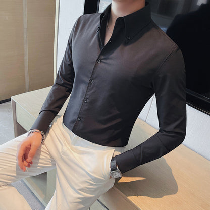 Klassisches Slim Fit Langarmhemd für Herren