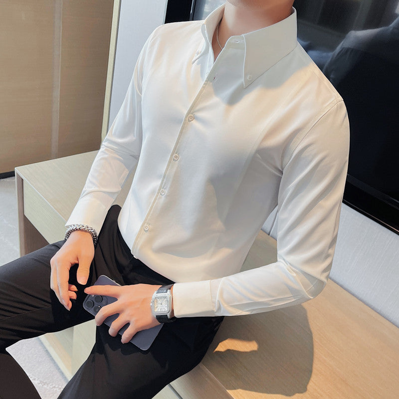 Klassisches Slim Fit Langarmhemd für Herren