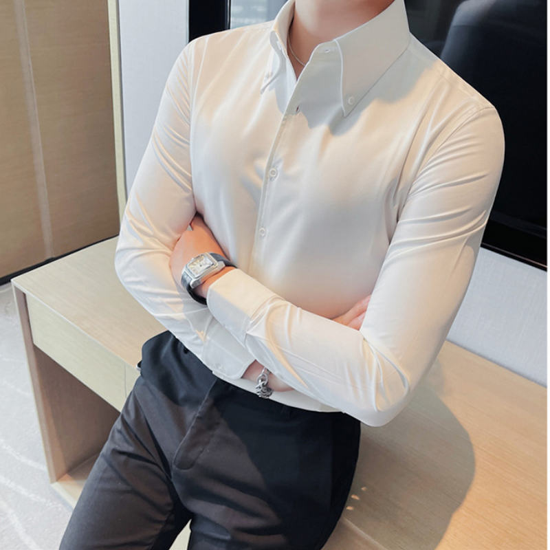 Klassisches Slim Fit Langarmhemd für Herren
