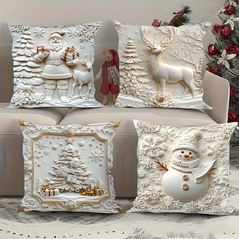 🔥Solange der Vorrat reicht 50 % Rabatt!🎉Elegante Weihnachts-Dekokissenbezüge