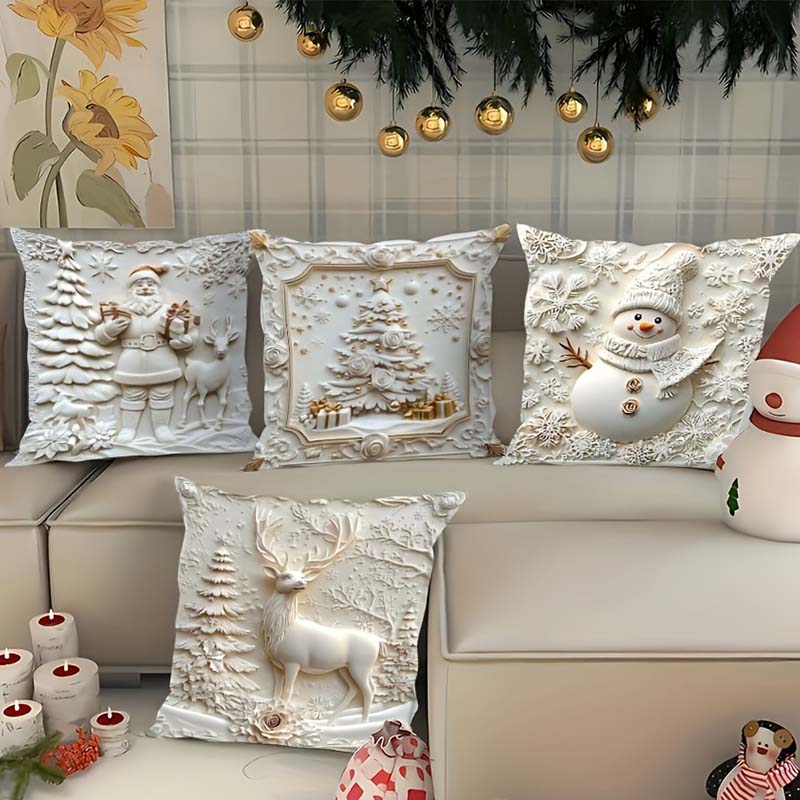 🔥Solange der Vorrat reicht 50 % Rabatt!🎉Elegante Weihnachts-Dekokissenbezüge