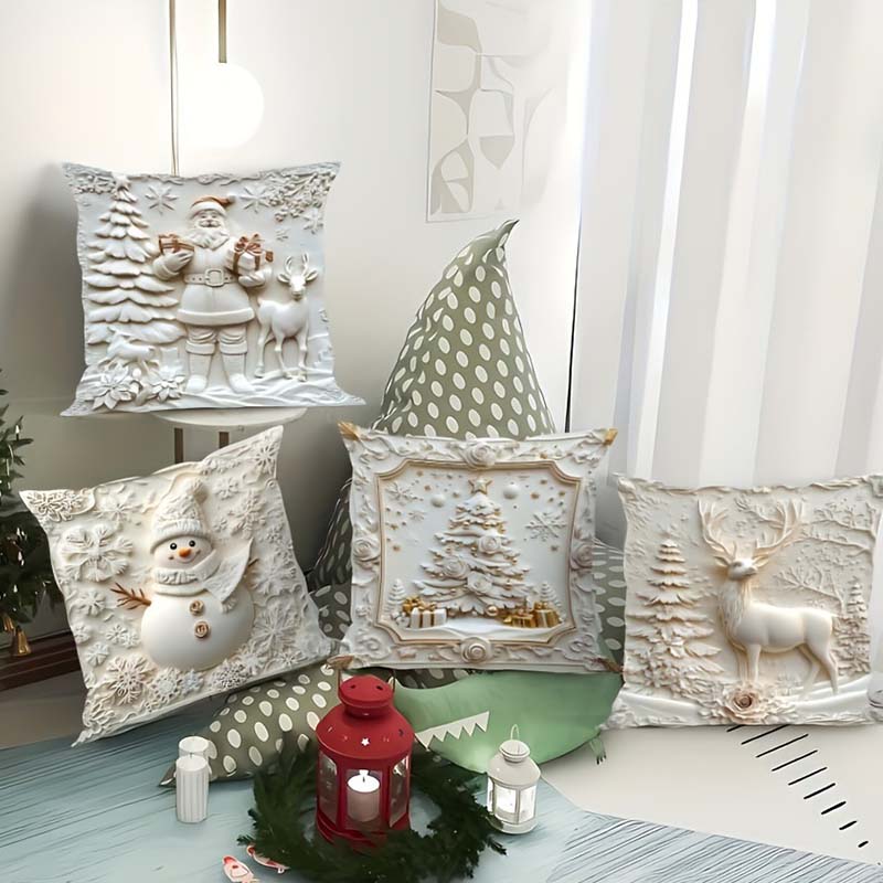 🔥Solange der Vorrat reicht 50 % Rabatt!🎉Elegante Weihnachts-Dekokissenbezüge