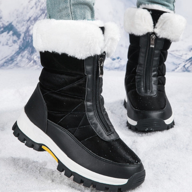 🔥🔥Kostenloser Versand💝👢Rutschfeste, warme Schneestiefel mit Reißverschluss für Damen✨