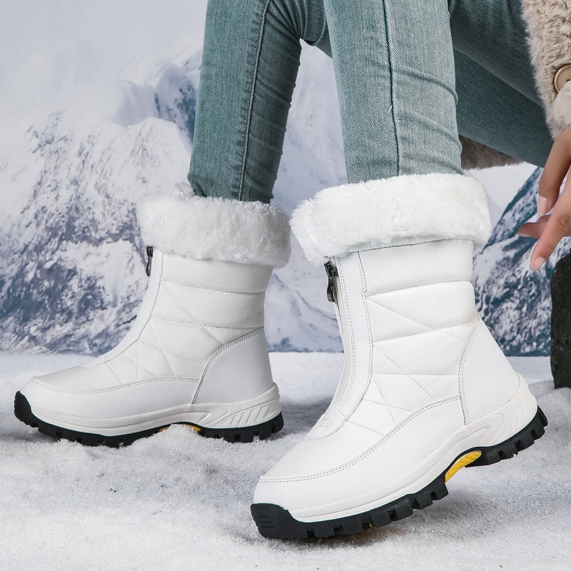🔥🔥Kostenloser Versand💝👢Rutschfeste, warme Schneestiefel mit Reißverschluss für Damen✨