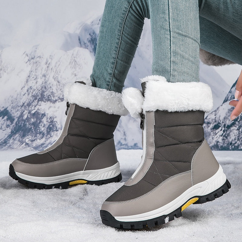 🔥🔥Kostenloser Versand💝👢Rutschfeste, warme Schneestiefel mit Reißverschluss für Damen✨