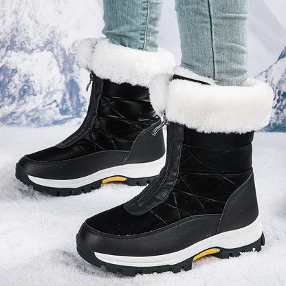 🔥🔥Kostenloser Versand💝👢Rutschfeste, warme Schneestiefel mit Reißverschluss für Damen✨