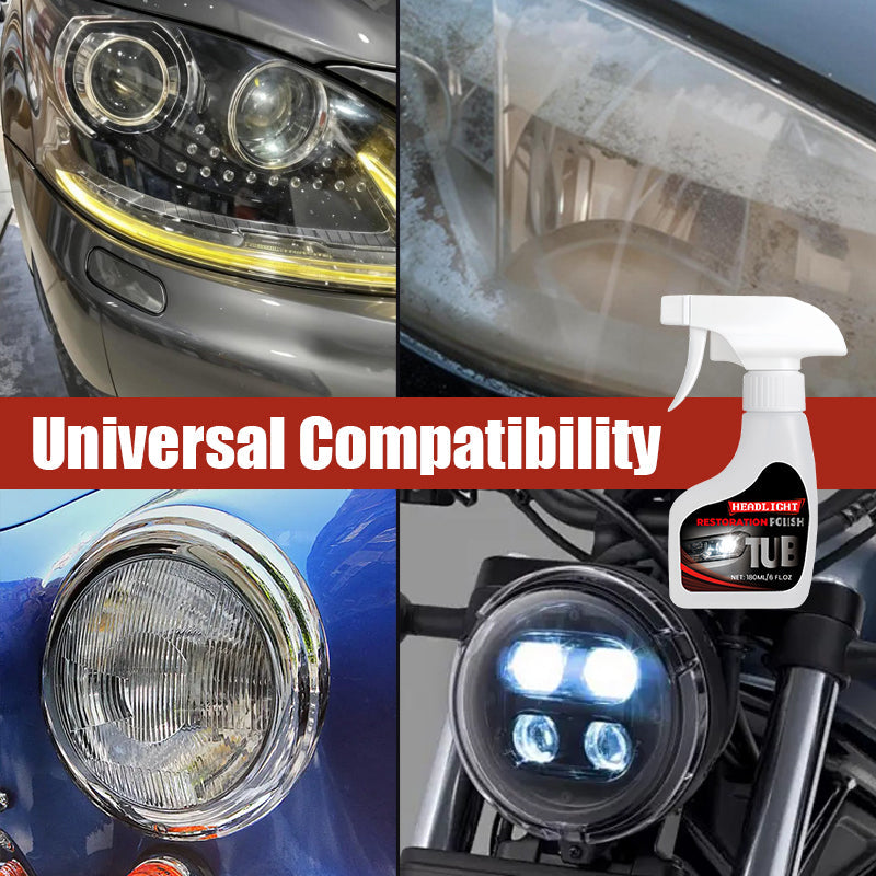🔥Begrenztes Angebot - 180ml Professioneller Autoscheinwerfer-Restaurator mit Schwamm (50% RABATT)