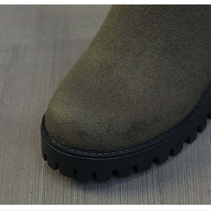 🎅🎁Weihnachtsangebot – 50 % Rabatt⏳Damen bequeme Stiefeletten mit Blockabsatz
