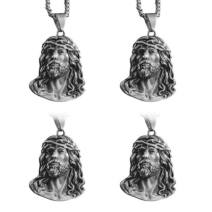 💜 LETZTER TAG DER AKTION – 50 % RABATT 💜Halskette mit Jesus-Kopf-Anhänger