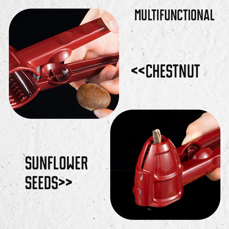 🔥 50 % RABATT! ✨ Leichter manueller Nussknacker – Spritzschutz, Aluminium und Edelstahl, einfach zu verwenden für Nüsse und Mandeln 🥜⚙️
