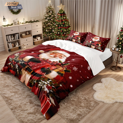 🎅【Früher Weihnachtskauf: 50% Rabatt!】🎄 Festives Christmas 3-Teiliges Bettwäscheset