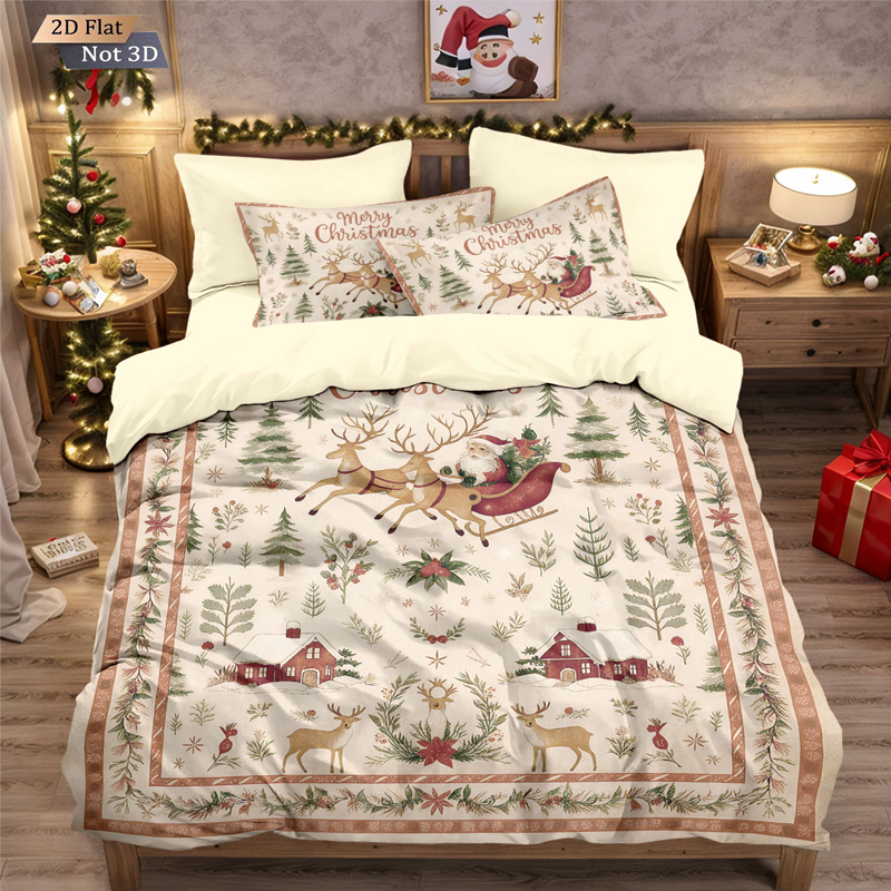 🎅【Früher Weihnachtskauf: 50% Rabatt!】🎄 Festives Christmas 3-Teiliges Bettwäscheset