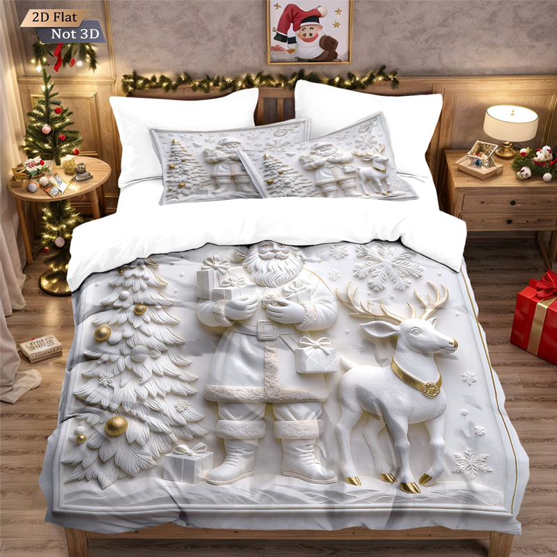 🎅【Früher Weihnachtskauf: 50% Rabatt!】🎄 Festives Christmas 3-Teiliges Bettwäscheset