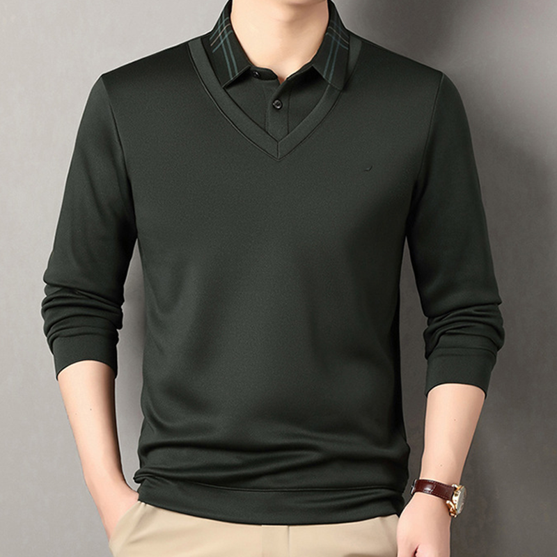 Herren Winterhemd mit Plüschfutter in Layering-Optik
