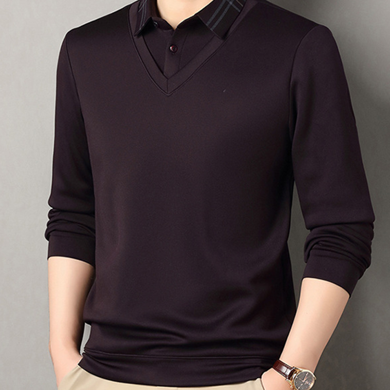 Herren Winterhemd mit Plüschfutter in Layering-Optik