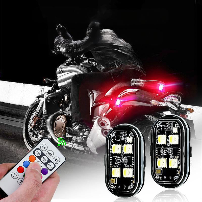 Tragbare LED-Warnleuchte für Autos mit Fernbedienung🏍️