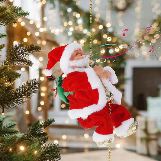 🎅Frühweihnachtsangebote – 50% RABATT🎄Elektrischer Kamin mit kletterndem Weihnachtsmann und Musikspielzeug