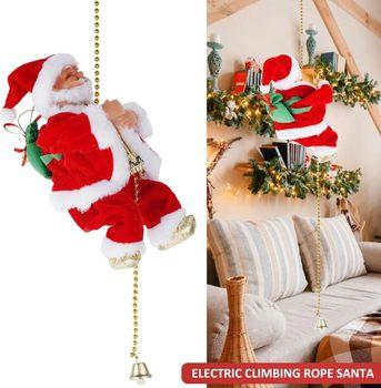 🎅Frühweihnachtsangebote – 50% RABATT🎄Elektrischer Kamin mit kletterndem Weihnachtsmann und Musikspielzeug