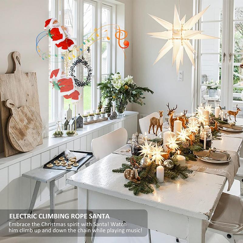 🎅Frühweihnachtsangebote – 50% RABATT🎄Elektrischer Kamin mit kletterndem Weihnachtsmann und Musikspielzeug
